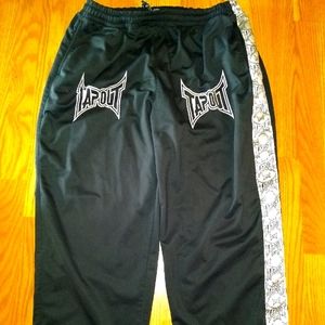 mens XXL tapout black white embroidered pants